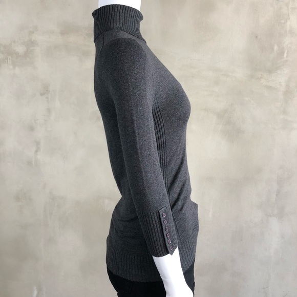 My Gray Cropped Sleeve Turtleneck - Picture 5 of 8
